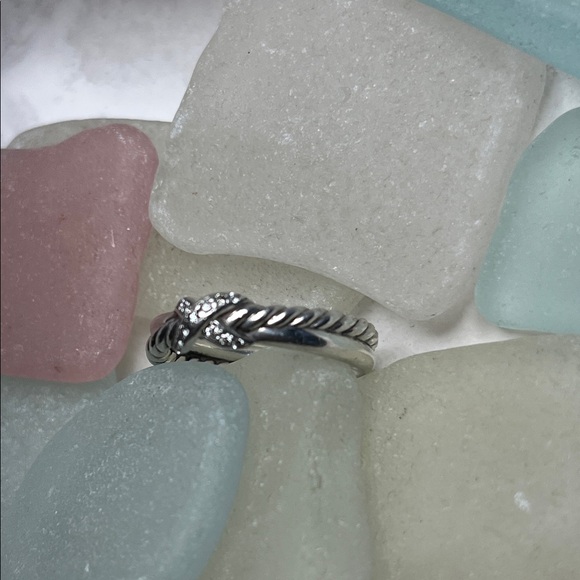 David Yurman Petite X with Pave Diamonds - Picture 4 of 8